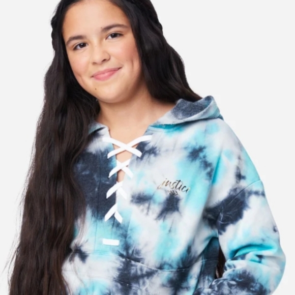 Collection X by Justice Tie - Dye Lace front Hoddie - Picture 4 of 4